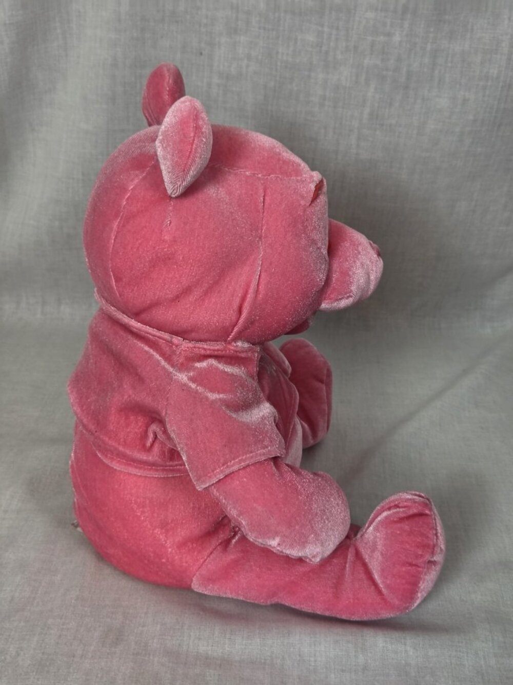 Pink Winnie The Pooh Bear Plush 11" Velvet Sweet Tickle Disney Store Stuffed - Picture 4 of 7